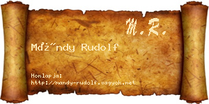 Mándy Rudolf névjegykártya